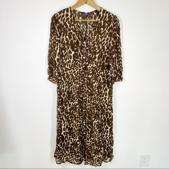 Roaman's Dresses & Skirts - New Roaman’s Animal Print Button Down Dress 14W